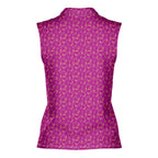 Low Hanging Fruit-Women Sleeveless Polo Shirt-Gerbera Prints