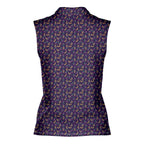 Low Hanging Fruit-Women Sleeveless Polo Shirt-Gerbera Prints