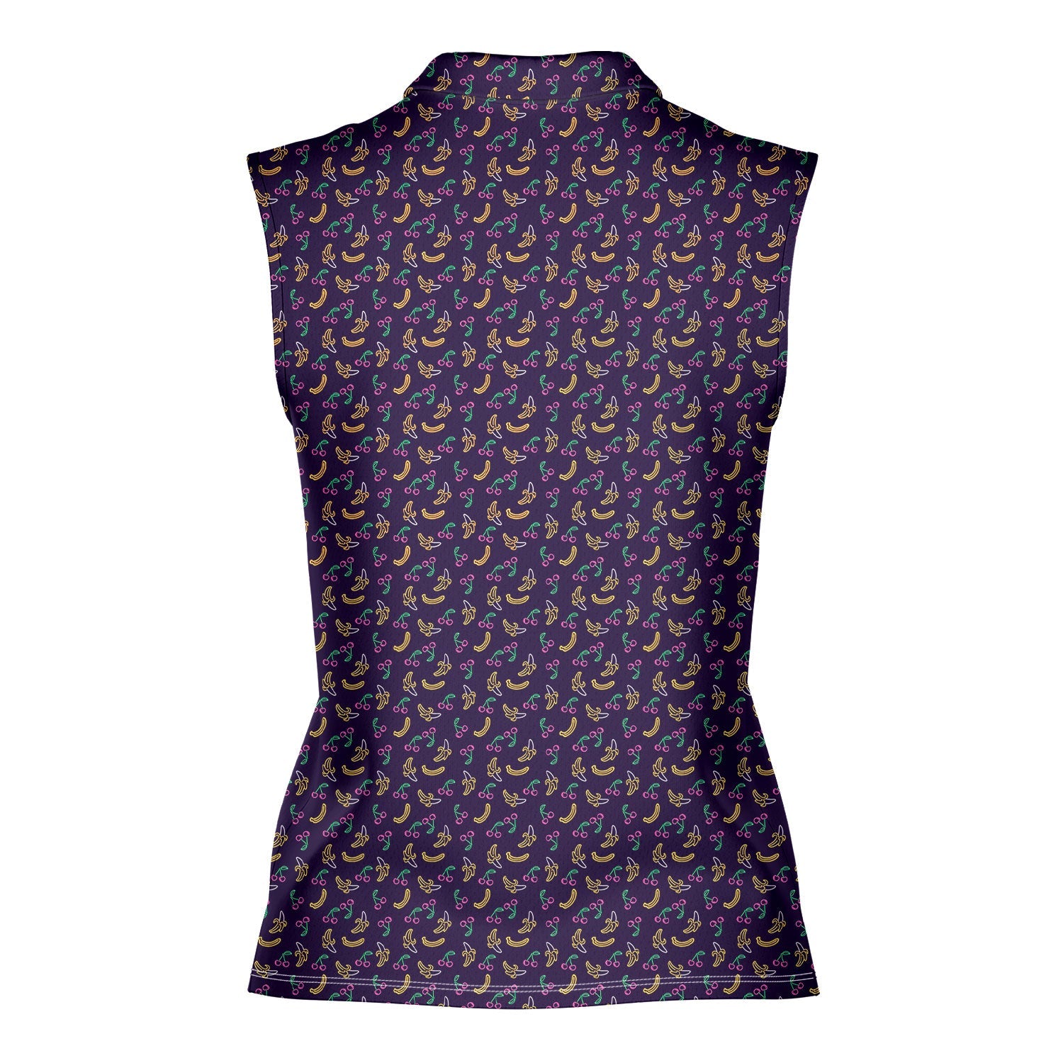 Low Hanging Fruit-Women Sleeveless Polo Shirt-Gerbera Prints