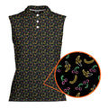 Low Hanging Fruit-Women Sleeveless Polo Shirt-Gerbera Prints