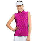 Low Hanging Fruit-Women Sleeveless Polo Shirt-Gerbera Prints