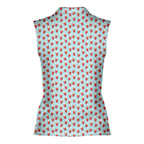 Red Solo Cup-Women Sleeveless Polo Shirt-Gerbera Prints