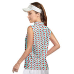 Red Solo Cup-Women Sleeveless Polo Shirt-Gerbera Prints