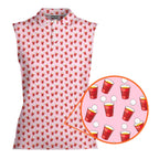 Red Solo Cup-Women Sleeveless Polo Shirt-Gerbera Prints