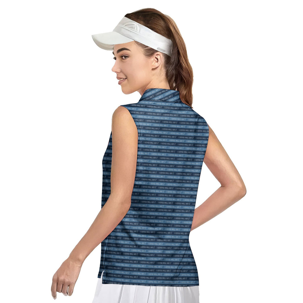 I Never Pull Out!-Women Sleeveless Polo Shirt-Gerbera Prints