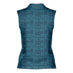 That What's She Said-Women Sleeveless Polo Shirt-Gerbera Prints