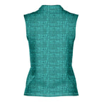 That What's She Said-Women Sleeveless Polo Shirt-Gerbera Prints