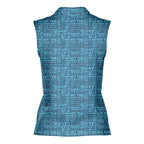 That What's She Said-Women Sleeveless Polo Shirt-Gerbera Prints