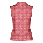That What's She Said-Women Sleeveless Polo Shirt-Gerbera Prints