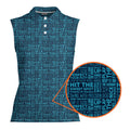 That What's She Said-Women Sleeveless Polo Shirt-Gerbera Prints