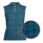That What's She Said-Women Sleeveless Polo Shirt-Gerbera Prints