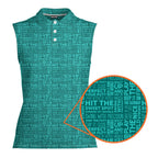 That What's She Said-Women Sleeveless Polo Shirt-Gerbera Prints