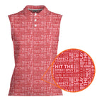 That What's She Said-Women Sleeveless Polo Shirt-Gerbera Prints