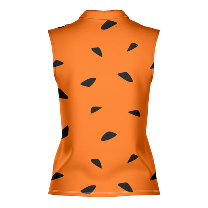 The Flintstones - Ladies Sleeveless Golf Polo Shirt 
