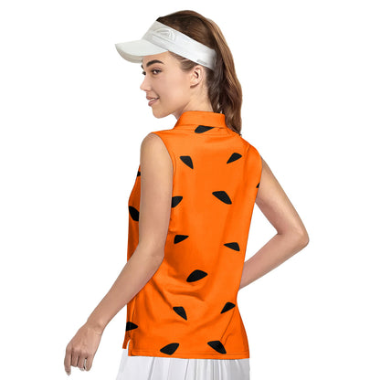 The Flintstones - Ladies Sleeveless Golf Polo Shirt 