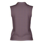Drives for Dogs-Women Sleeveless Polo Shirt-Gerbera Prints