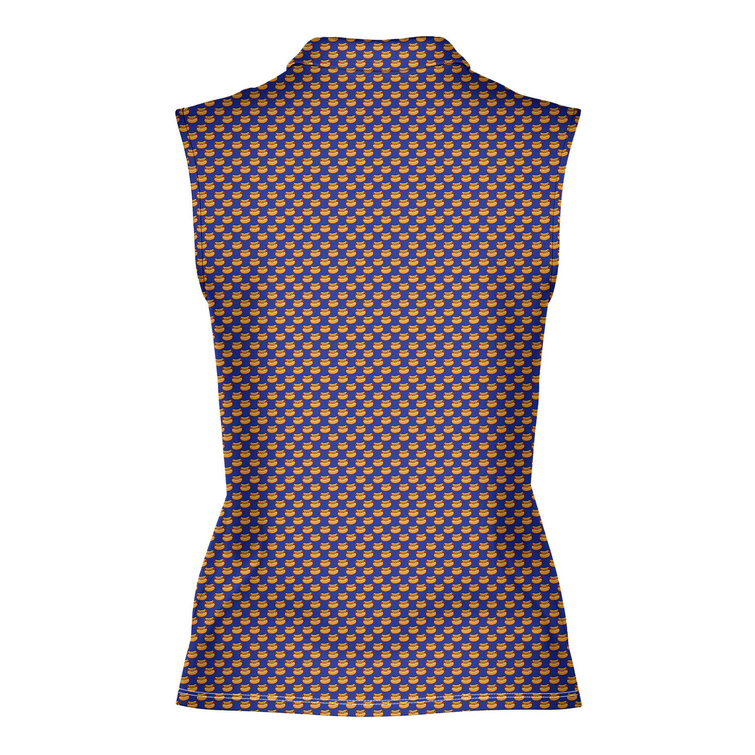Drives for Dogs-Women Sleeveless Polo Shirt-Gerbera Prints