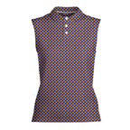 Drives for Dogs-Women Sleeveless Polo Shirt-Gerbera Prints
