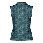 That What's She Said v2-Women Sleeveless Polo Shirt-Gerbera Prints