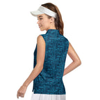 That What's She Said v2-Women Sleeveless Polo Shirt-Gerbera Prints