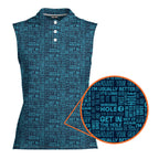 That What's She Said v2-Women Sleeveless Polo Shirt-Gerbera Prints