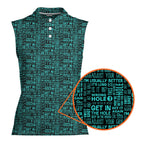 That What's She Said v2-Women Sleeveless Polo Shirt-Gerbera Prints