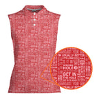 That What's She Said v2-Women Sleeveless Polo Shirt-Gerbera Prints