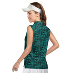 That What's She Said v2-Women Sleeveless Polo Shirt-Gerbera Prints