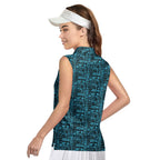 That What's She Said v2-Women Sleeveless Polo Shirt-Gerbera Prints
