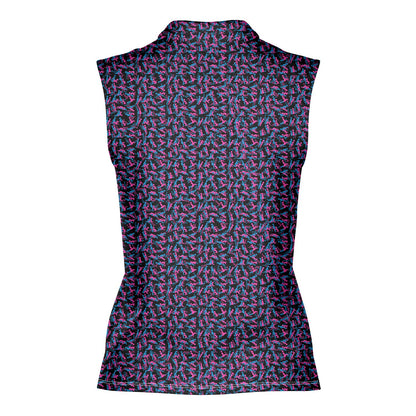 Exercise In The Midnight - Ladies Sleeveless Golf Polo