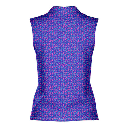 Exercise In The Midnight - Ladies Sleeveless Golf Polo