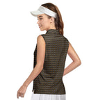 Send It-Women Sleeveless Polo Shirt-Gerbera Prints