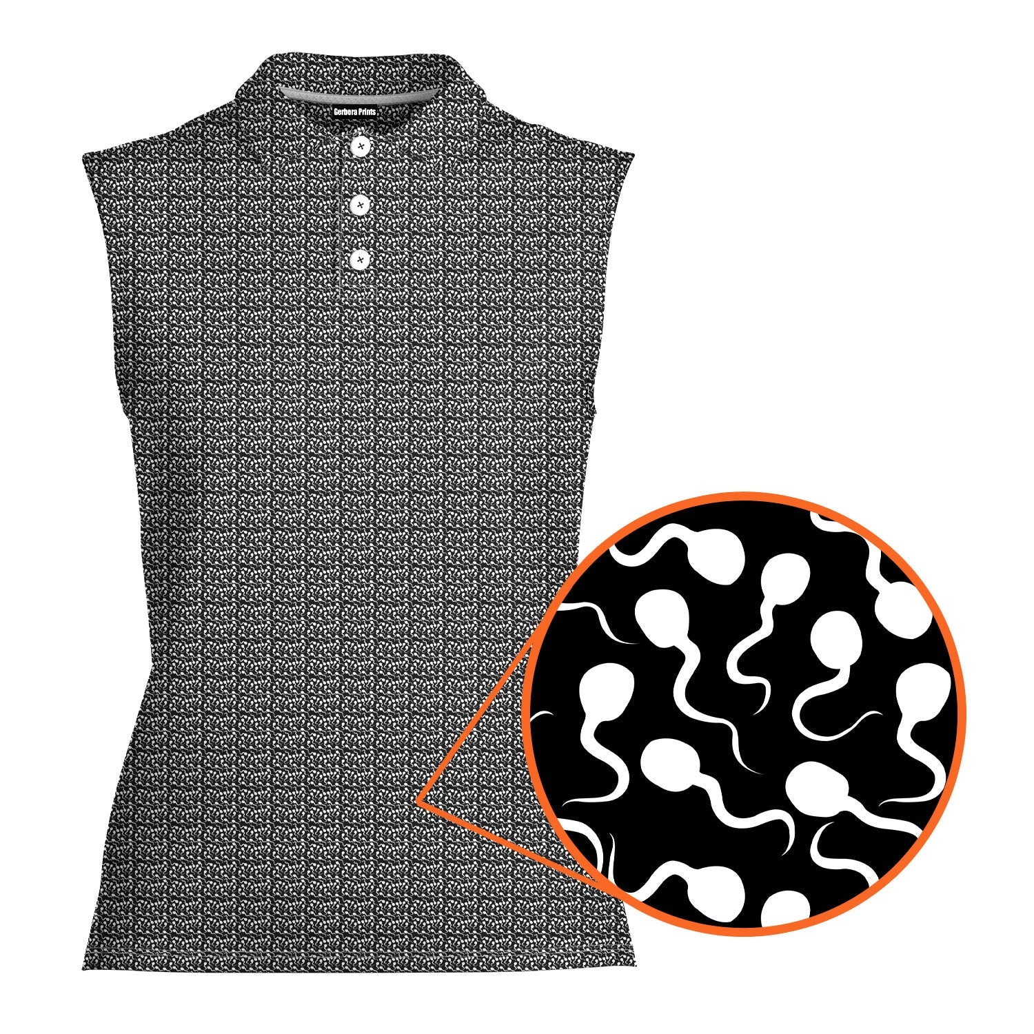 Late Night Swimmers-Women Sleeveless Polo Shirt-Gerbera Prints