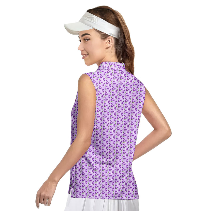 Eggplant Is Filled With Milk - Ladies Sleeveless Golf Polo