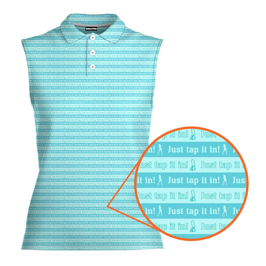Just Tap It In! - Ladies Sleeveless Golf Polo