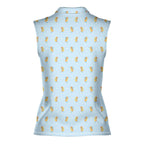 Sizzlin' Swing-Women Sleeveless Polo Shirt-Gerbera Prints