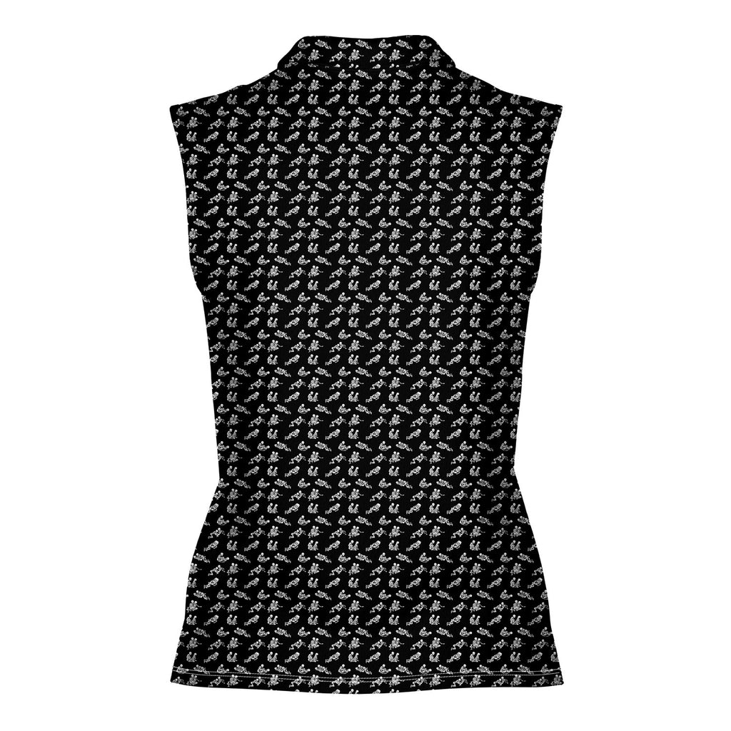 Endless Love-Women Sleeveless Polo Shirt-Gerbera Prints