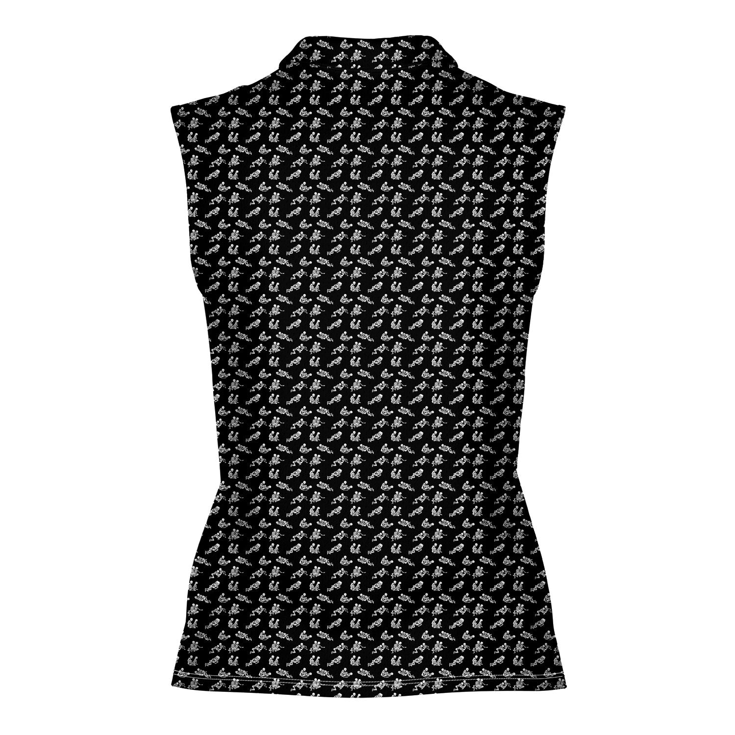 Endless Love-Women Sleeveless Polo Shirt-Gerbera Prints
