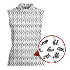 Endless Love-Women Sleeveless Polo Shirt-Gerbera Prints