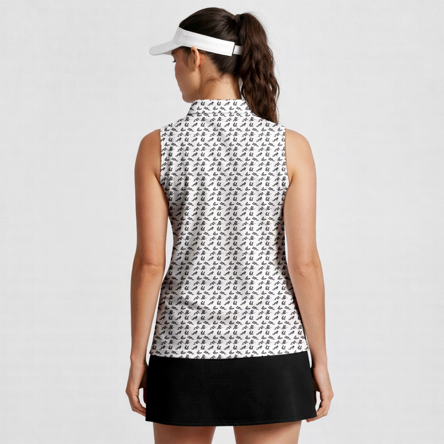 Endless Love-Women Sleeveless Polo Shirt-Gerbera Prints