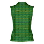 Have A Day-Women Sleeveless Polo Shirt-Gerbera Prints