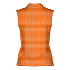 Have A Day-Women Sleeveless Polo Shirt-Gerbera Prints
