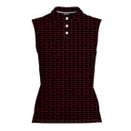 Have A Day-Women Sleeveless Polo Shirt-Gerbera Prints