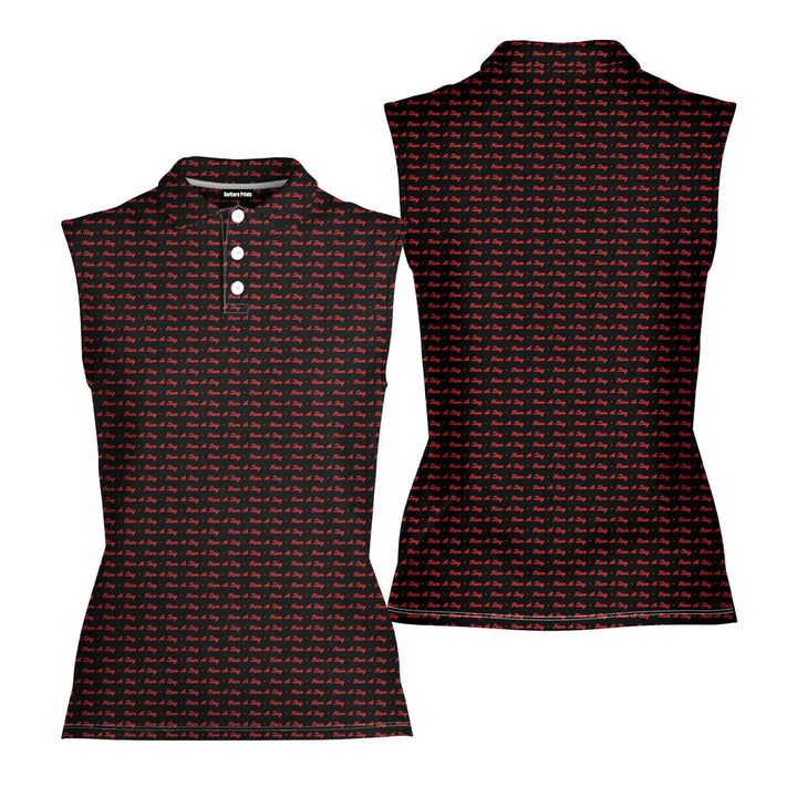 Have A Day - Ladies Sleeveless Golf Polo Shirt