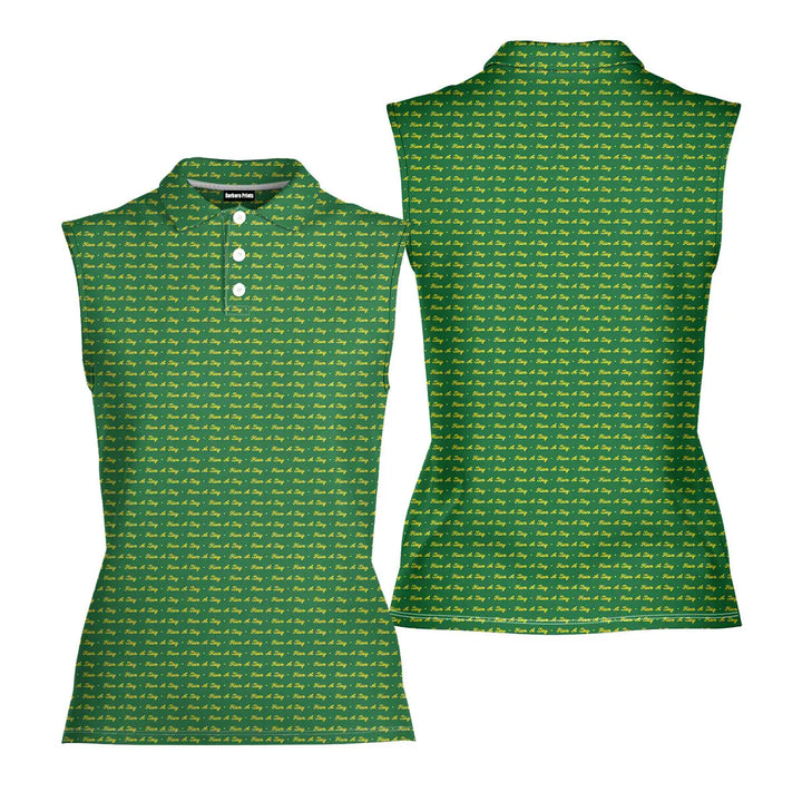Have A Day - Ladies Sleeveless Golf Polo Shirt
