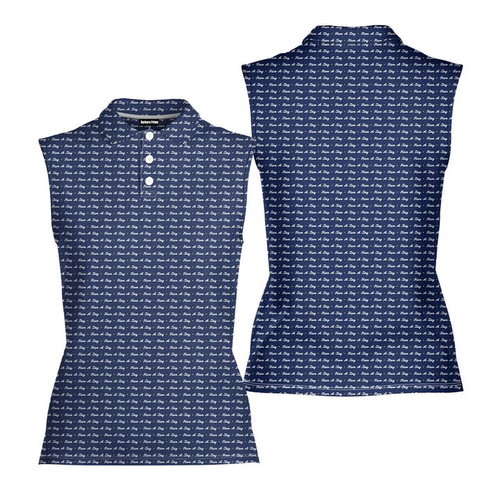 Have A Day - Ladies Sleeveless Golf Polo Shirt