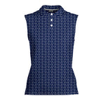 Have A Day-Women Sleeveless Polo Shirt-Gerbera Prints