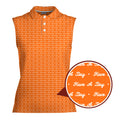 Have A Day-Women Sleeveless Polo Shirt-Gerbera Prints