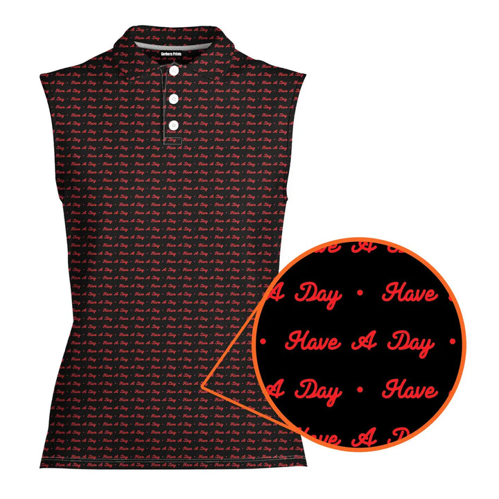 Have A Day - Ladies Sleeveless Golf Polo Shirt