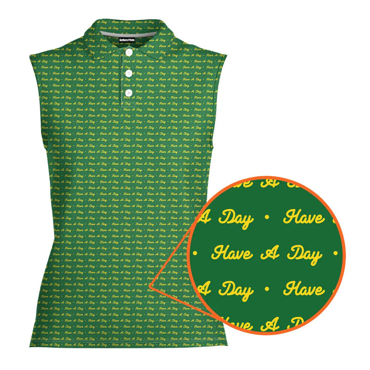Have A Day - Ladies Sleeveless Golf Polo Shirt